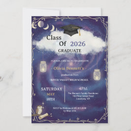 Class of 2026 Die Cut Graduation Invitation Custom 招待状