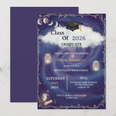 Class of 2026 Die Cut Graduation Invitation Custom 招待状 (正面/裏面)