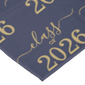Class of 2026 Elegant Blue Gold Script  テーブルクロス (アングル)