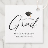 Class of 2026 Elegant Script Graduate フェイバータグ (裏面)