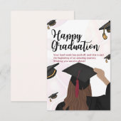 Class of 2026 Female Graduate Congratulations Card 招待状 (正面/裏面)