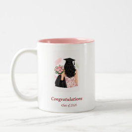 Class of 2026 Floral Graduation Mug – Elegant Keep ツートーンマグカップ