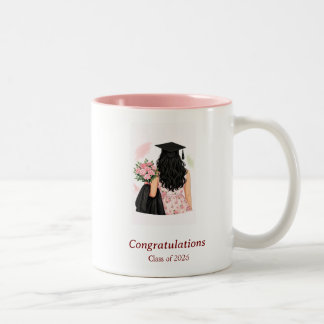 Class of 2026 Floral Graduation Mug – Elegant Keep ツートーンマグカップ