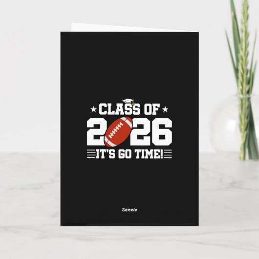 Class of 2026 Football Graduation It’s Go Time カード (裏面)