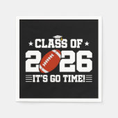 Class of 2026 Football Graduation It’s Go Time スタンダードカクテルナプキン (正面)