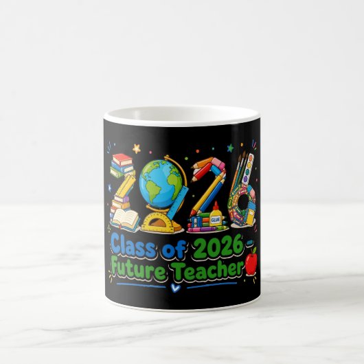 Class of 2026 Future Teacher School Supplies Art コーヒーマグカップ (中央)
