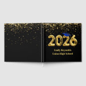 Class of 2026 Gold Balloons With Blue Cap ゲストブック (全面)