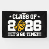Class of 2026 Gold Cheer Graduation It’s Go Time 横断幕 (横)