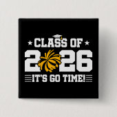 Class of 2026 Gold Cheer Graduation It’s Go Time 缶バッジ (正面)