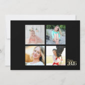 Class of 2026 Gold Grad Dark Blue with Photo 招待状 (裏面)