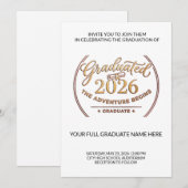 Class of 2026 Gold Invitation | Invitación Oro 招待状 (正面/裏面)