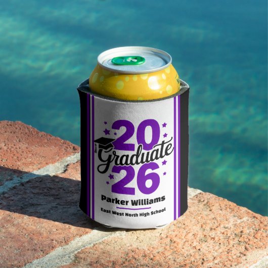 Class of 2026 Grad Cap | Graduate Purple Cooler 缶クーラー (インサイチュ プール)