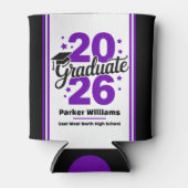 Class of 2026 Grad Cap | Graduate Purple Cooler 缶クーラー (正面)
