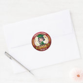 Class of 2026 Grad Girl - Green & Gold Keepsake Gi ラウンドシール (封筒)