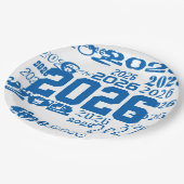 Class Of 2026 Grad Pattern Graduation Year ペーパープレート (アングル)