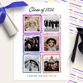 Class of 2026 Graduate 6 Photo Collage High School 案内状