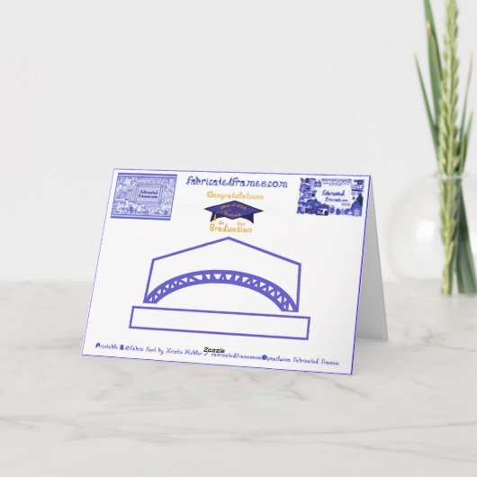 Class of 2026 Graduate Navy Blue Gold カード (裏面)