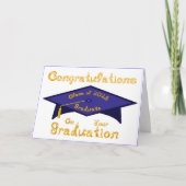 Class of 2026 Graduate Navy Blue Gold カード (正面)