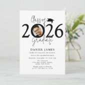 Class Of 2026 Graduate | Photo Graduation Party 招待状 (スタンド正面)