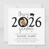 Class Of 2026 Graduate | Photo Graduation Party 招待状 (正面)