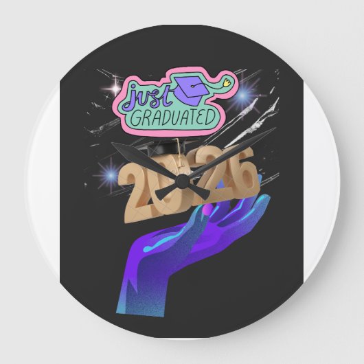 Class of 2026 Graduate Shirt – Senior 2026  ラージ壁時計 (正面)