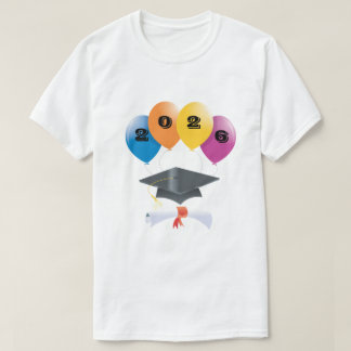 Class of 2026 Graduation Balloons Graduate Diploma Tシャツ