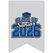 Class of 2026 Graduation Banner in Blue and White  バンティングフラッグ (第1の旗)