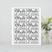 Class of 2026 Graduation Black Tag Captions Paper (スタンド正面)