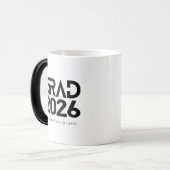 Class of 2026 Graduation Black White Minimalist モーフィングマグカップ (正面左)