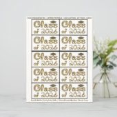 Class of 2026 Graduation Brown Tag Captions Paper (スタンド正面)