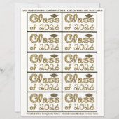 Class of 2026 Graduation Brown Tag Captions Paper (正面)