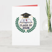 Class of 2026 Graduation Cap Folded Blank Card カード (正面)