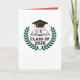 Class of 2026 Graduation Cap Folded Blank Card カード