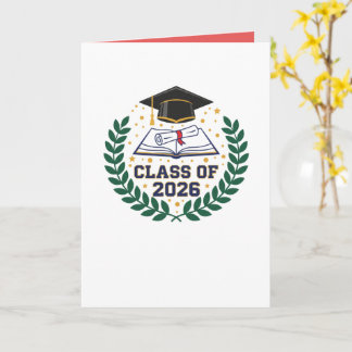 Class of 2026 Graduation Cap Folded Blank Card カード