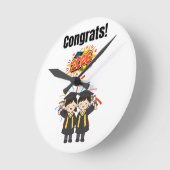 Class of 2026 Graduation Celebration ラウンド壁時計 (傾斜)