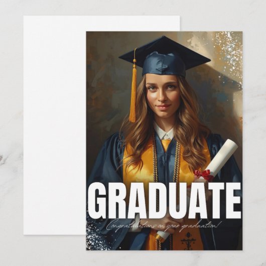 Class of 2026 Graduation Celebration Modern 招待状 (正面/裏面)