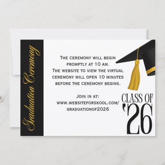 Class of 2026 Graduation Ceremony 招待状 (裏面)
