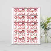 Class of 2026 Graduation Crimson Red Tag Captions (スタンド正面)