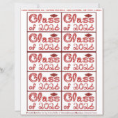 Class of 2026 Graduation Crimson Red Tag Captions (正面)