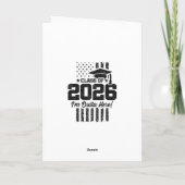 Class of 2026 Graduation Distressed Flag Design カード (裏面)