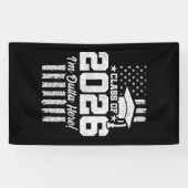 Class of 2026 Graduation Distressed Flag Design 横断幕 (横)