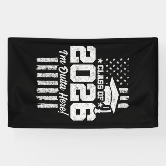 Class of 2026 Graduation Distressed Flag Design 横断幕 (横)