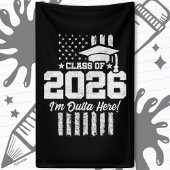 Class of 2026 Graduation Distressed Flag Design 横断幕