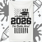 Class of 2026 Graduation Distressed Flag Design 横断幕