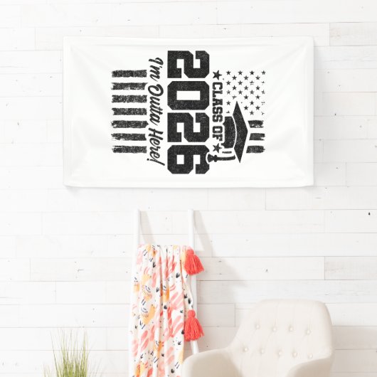 Class of 2026 Graduation Distressed Flag Design 横断幕 (インサイチュ)