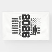 Class of 2026 Graduation Distressed Flag Design 横断幕 (横)