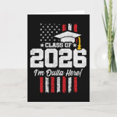 Class of 2026 Graduation Fun Quote Distressed Flag カード (正面)