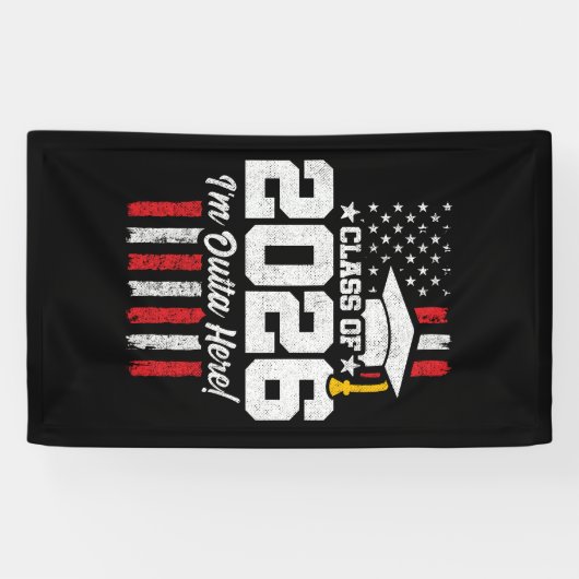 Class of 2026 Graduation Fun Quote Distressed Flag 横断幕 (横)