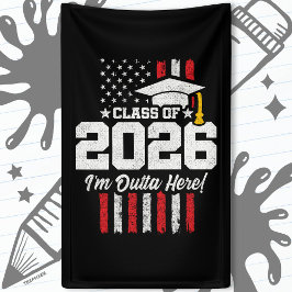 Class of 2026 Graduation Fun Quote Distressed Flag 横断幕