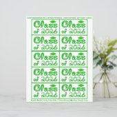 Class of 2026 Graduation Green Tag Captions Paper (スタンド正面)